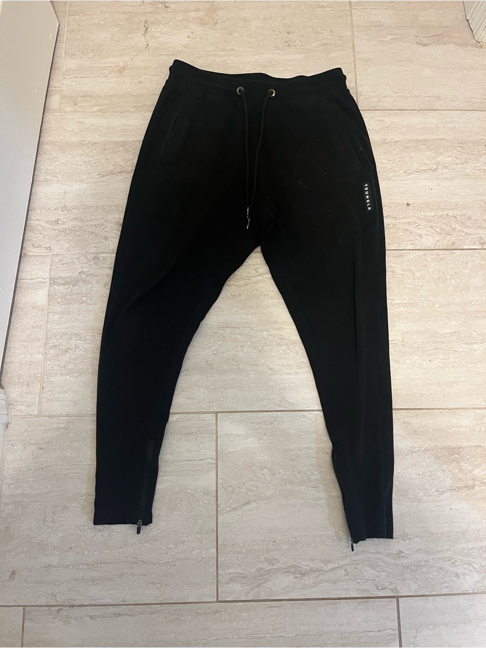 YoungLA 208 Perfect Joggers Black Mens Small